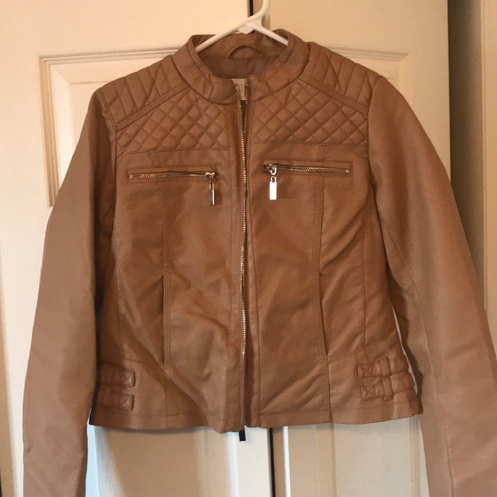 Quilted Faux Leather Jacket